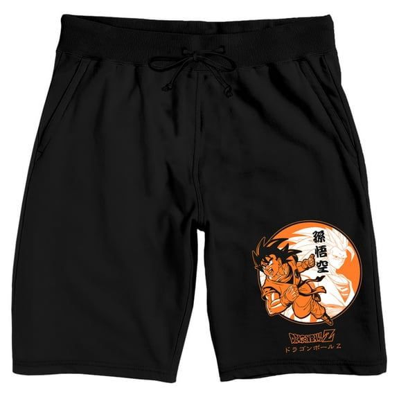 Dragon Ball Z Goku Kanji Men's Black Sleep Pajama Shorts-Medium