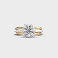 thumbnail image 2 of 1 Carat Stunning IGI Certified Lab Grown Diamond Wedding Ring for Women 10K Yellow Gold | Round Cut Lab Created Solitaire Diamond Rings | Size 7 Diamond-Capitals, 2 of 10
