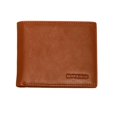 thumbnail image 1 of Cartera BREED Locke de piel auténtica con doble pliegue, color marrón, 1 of 4