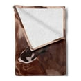 thumbnail image 2 of Chocolate Soft Flannel Fleece Throw Blanket, Close-up Image of Melting Chocolate Pieces Homemade Dessert Preparation Print, Cozy Plush for Indoor and Outdoor Use, 70" x 90", Dark Brown, by Ambesonne, 2 of 5