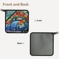 thumbnail image 2 of Disketp Floral Truck Welcome Pot Holders Kitchen Insulation Mats Heat Resistant Pot-Holder Oven Anti-Scald Pads for Cooking Baking, 7.1*7.1inch, 2 of 8
