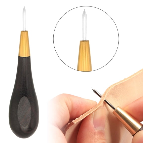Stitching Awl Leather Craft Sewing Awl Handle Sewing Awl Kits Chisel Leather Craft Sewing Awl Kits Handmade Sewing Tools DIY Stitcher Taper For Leather DIY Craft Lover Sewing awl
