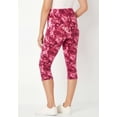 thumbnail image 2 of Woman Within Plus Size Stretch-Cotton Knit Pull-On Pocket Capri Leggings, 2 of 6