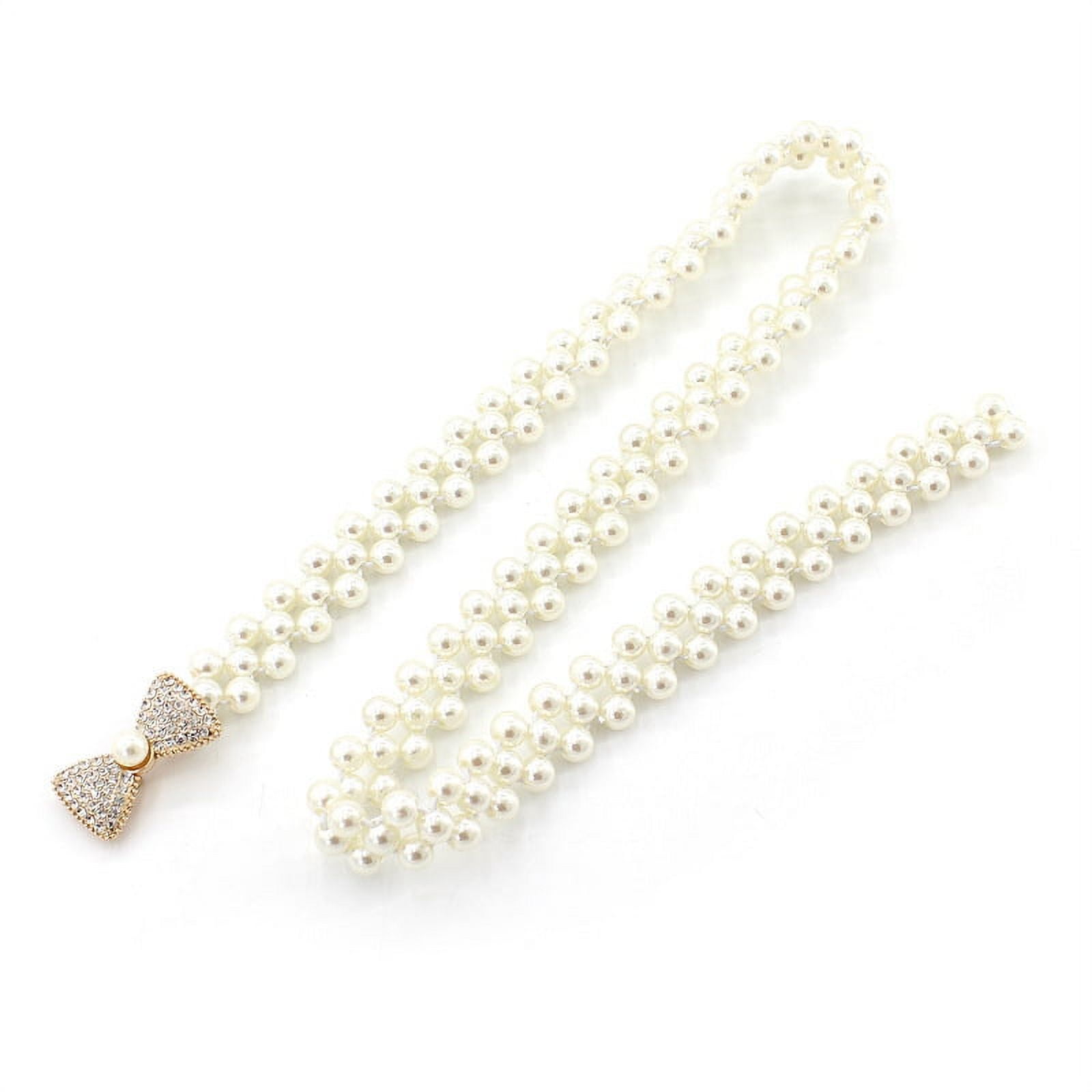 Crystal Pearl Waist Belt For Women Elegant Elastic Buckle With Chain For  Baby Shower Dresses And Special Occasions From Swkfactory_store, $1.9