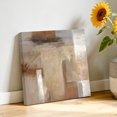 thumbnail image 3 of Canvas Wall Art, Brown Framed Canvas Prints for Bathroom Desk, Abstract Paint Texture Retro Smudge Graffiti Art Small Gallery Wrapped Wall Decor for Home Office, Gifts, 8"x8" Ship Next Day, 3 of 9