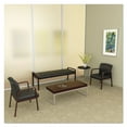 thumbnail image 3 of Alera Alera Reception Lounge Wl Series Bench, 65.75w X 22.25d X 22.88h, Black/mahogany, 3 of 6