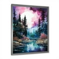 thumbnail image 5 of Designart "Watercolor Scenery Of Aurora Borealis" Aurora Borealis Picture Framed Wall Decor, 5 of 5