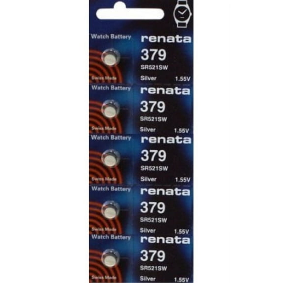 379 watch battery - strip of 5 batteries