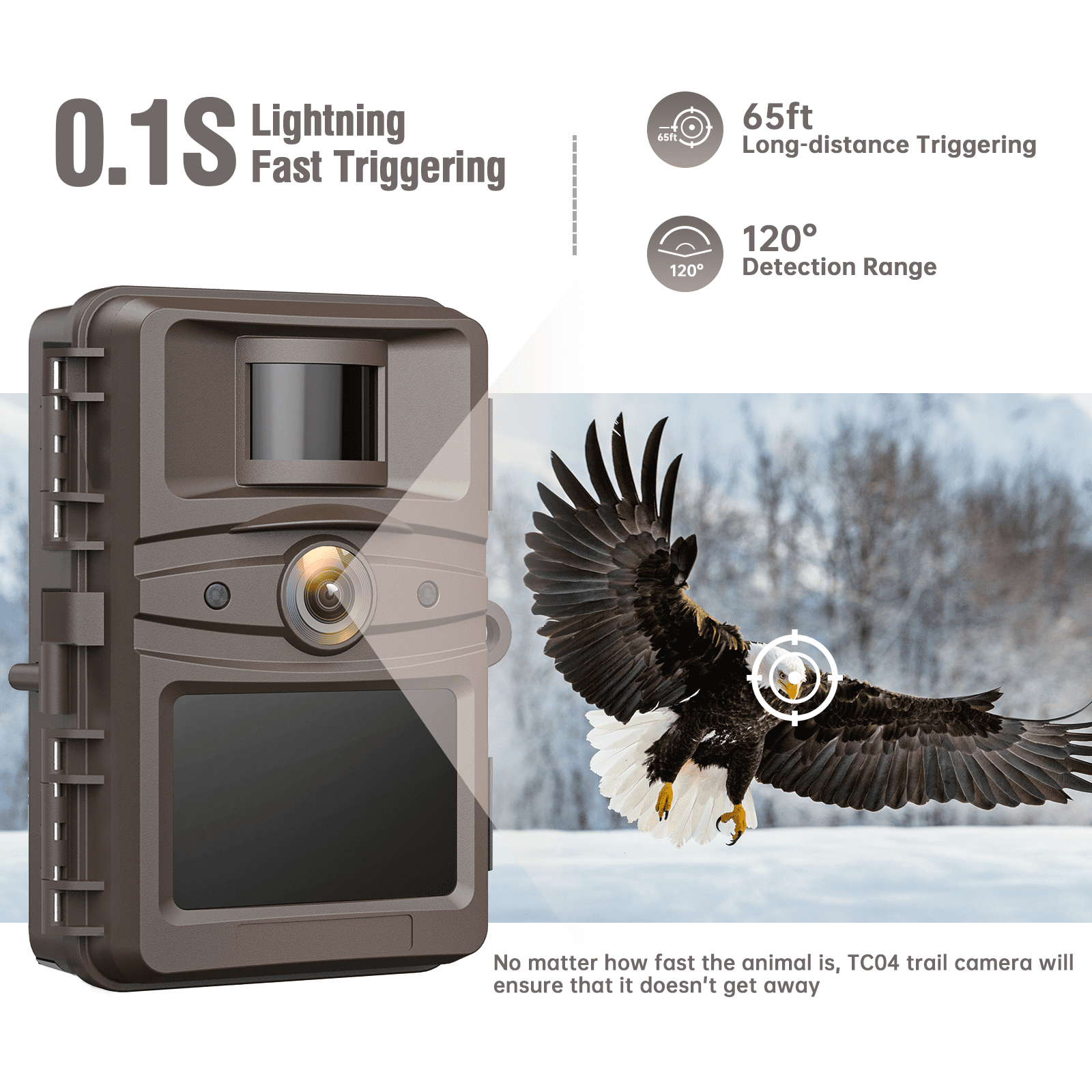 CAMPARK WiFi Trail Camera 4K 32MP Game Deer Cameras with Night Vision Waterproof Motion Activated Hunting Wildlife Cam for Wildlife Monitoring