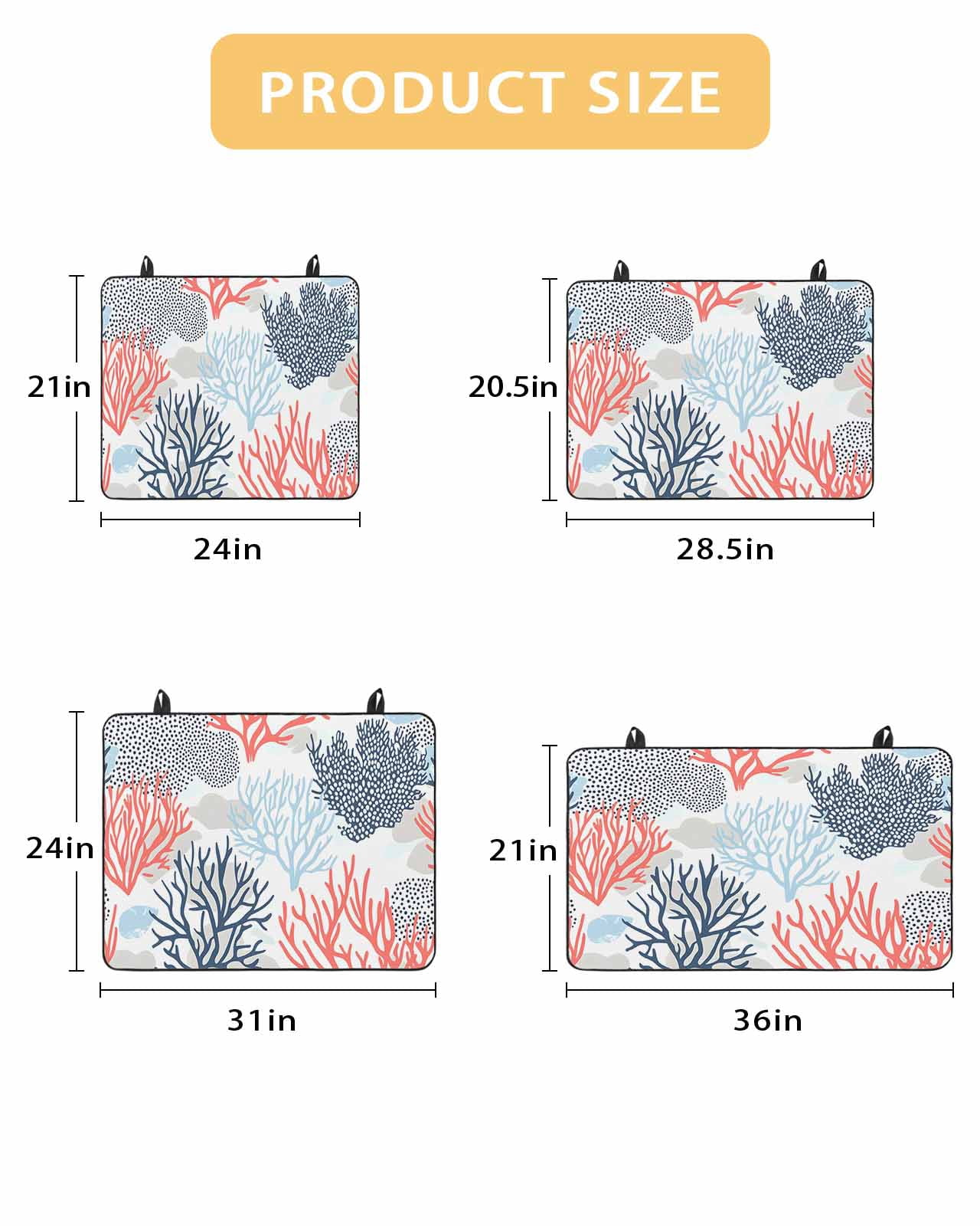 nqOlkjepod Large Induction Cooktop Protector Mat 36"x21", Blue Coral Stove Top Covers for Electric Stove, Summer Watercolor Ocean Botanical Textured Stove Burner Cover Mats, Glass Top Stove Cover