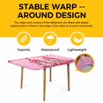 thumbnail image 4 of Valentine's Day Table Cloths for 6 Foot Rectangle Tables, Ombre Pink Gnomes Love Roses Romantic Patio Waterproof Elastic Fitted Tablecloths, Washable Rectangular Table Cover for Camping, 4 of 8