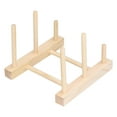 thumbnail image 4 of Escurridor de Platos de madera ANGGREK Organizador de Almacenamiento, 4 of 7