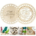 thumbnail image 2 of Miangastore 2Pcs Sewing Thread Organizer Wooden Storage Trays Light Yellow 15X15cm, 2 of 8
