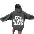 thumbnail image 5 of WEAIXIMIUNG Sweatshirts pour Femmes Tendance Graphiques à Capuche Pull Automne et Hiver Mode Ample Imprimé Rugby Sweat à Capuche, 5 of 5