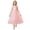 Pink, variant on Girls Tulle Long Dress, Kids Formal Gown Elegant Net Skirt, Flower Girl Dress for Wedding, Birthday Party and Special Occasion Pageant Dress Beige 130