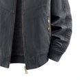 thumbnail image 5 of Jerdar Men's Cotton Sherpa Collar Washed Jacket, Loose Fit Thickened Winter Coat with Multi‑Pockets, Casual Outdoor Outerwear Winter Jackets, 5 of 5