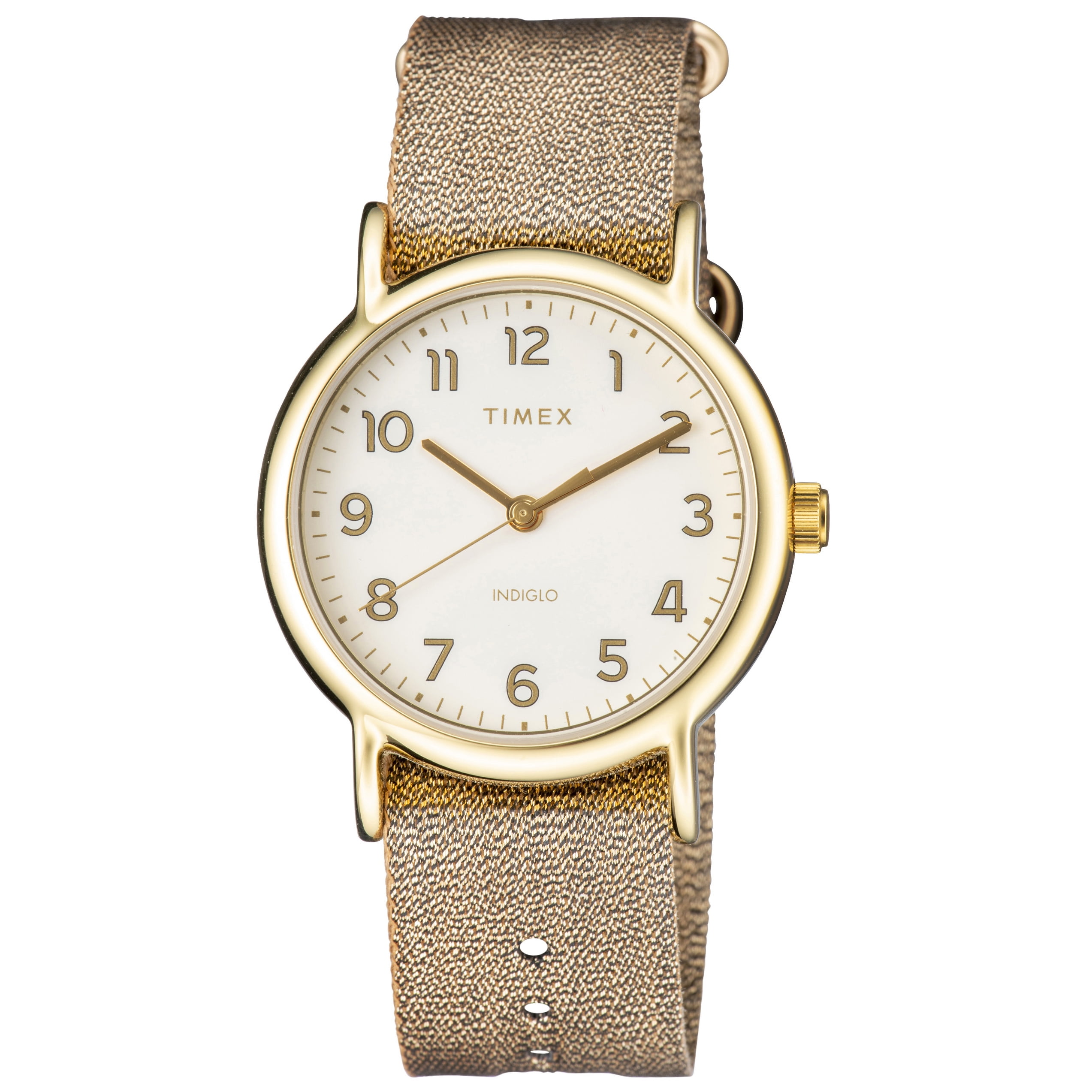 timex weekender gold