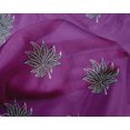 thumbnail image 4 of oneOone Silk Tabby Fabric Leaves Block Printed Fabric 1 Yard 42 Inch Wide, 4 of 4