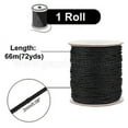 thumbnail image 2 of 72.18Yards 2mm Round Nylon Thread Chineses Knot Cord DIY Material for Jewelry Making Black, 2 of 6