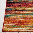 thumbnail image 3 of Home Dynamix Splash Cellis Contemporary Abstract Striped Area Rug, Orange/Blue, 7'10" Round, 3 of 5