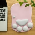 thumbnail image 4 of 3D Chat Griffe Tapis de Souris en Silicone Tapis de Poignet en Silicone, Rose, 4 of 5