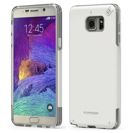 PureGear Protective Case for Samsung Galaxy Note 5, White/Clear