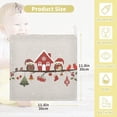 thumbnail image 2 of SKYSONIC Christmas Owls Baby Muslin Washcloths Face Towel, Winter Burp Cloths Cotton Wipes 5 PCS Infant Wash Cloth for Newborn Boys Girls 12"x12", 2 of 7