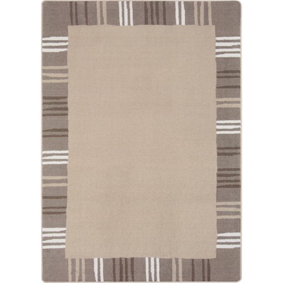 Joy Carpets Kid Essentials Seeing Stripes 10'9" x 13'2" Area Rug in Color Neutral
