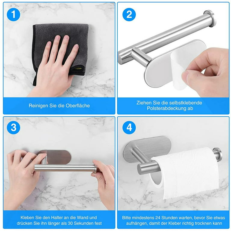 Stainless Steel Toilet Paper Holder Adhensive Tissue Paper Roll