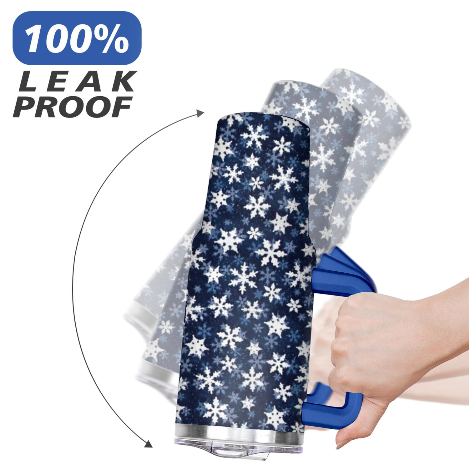 Christmas Gifts 40 oz Tumbler with Handle and Straw Lid,Cute Gifts for Women Winter Gnome Vacuum Insulated Leak Proof Tumbler,Holiday Accessories Stainless Steel Coffee Cup