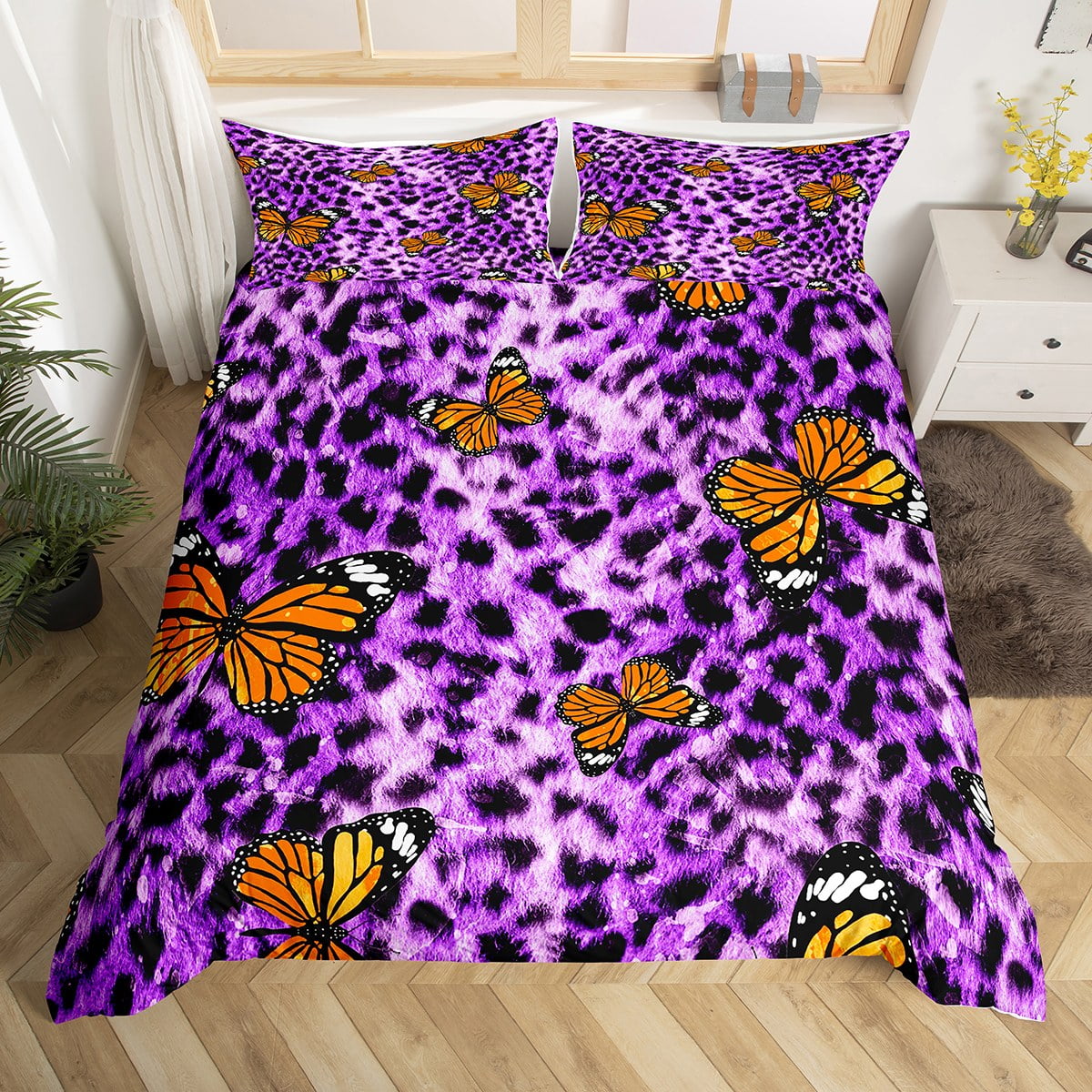 Purple Animal Print Bedding