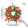 thumbnail image 3 of Teissuly Candlestick Wreath Simulation Wreath Candlestick Red Ribbon Double Ball Restaurant Desktop Decoration Teissuly WER202312132106, 3 of 6