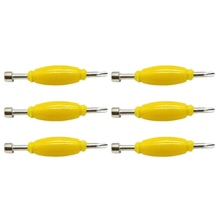 SWETRACE 6Pcs Yellow Metal Plastic Fingerboard Screwdriver Dual Tip Precision Repair Tool