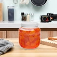thumbnail image 3 of Large Glass Jar with Plastic Lid Large Food Cereal Storage Canister Airtight Mason Jar, 3 of 9