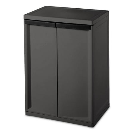 Sterilite 2 Shelf Cabinet Flat Gray Case Of 1 Walmart Com