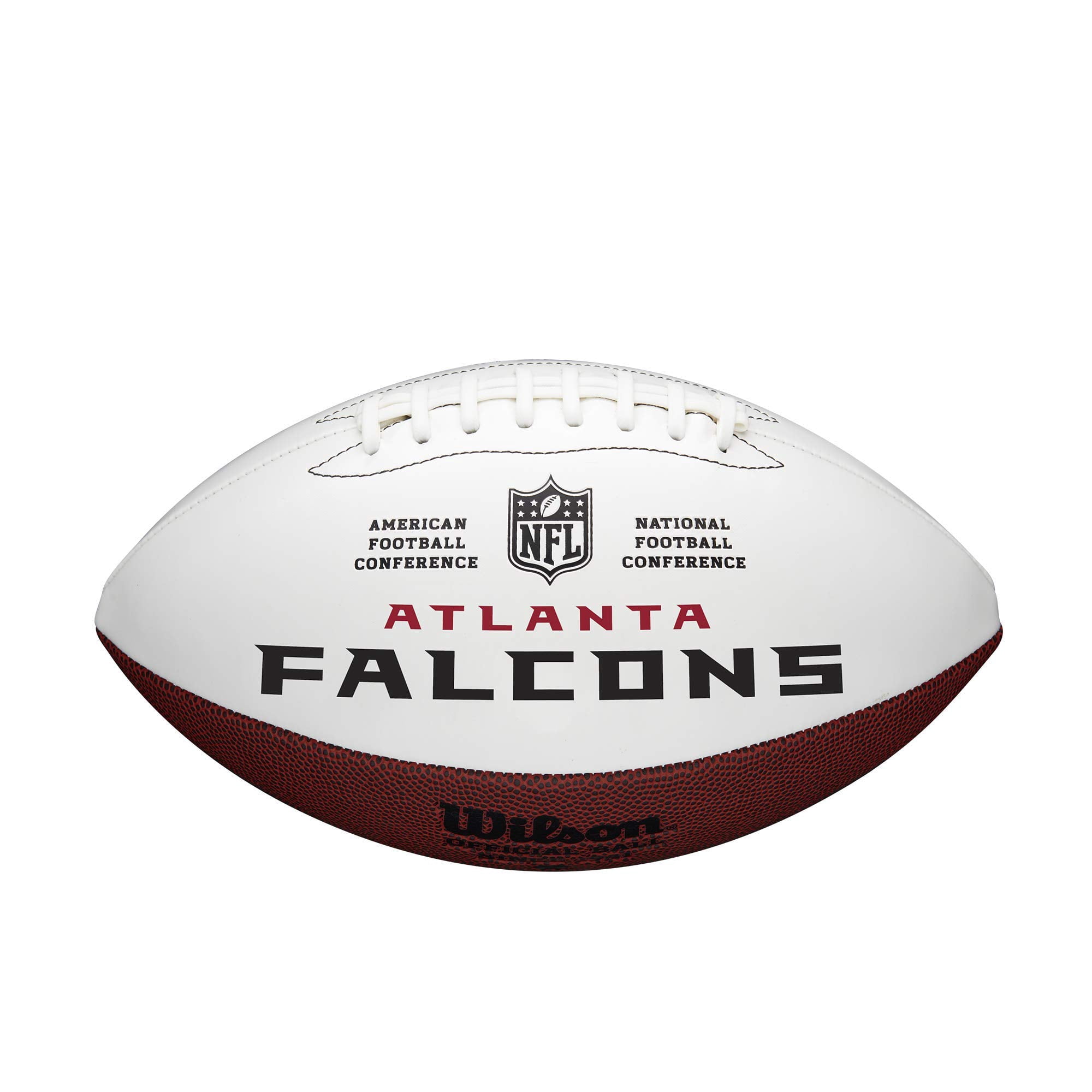 Atlanta Falcons Wilson NFL Live Signature Autograph White Panel Football - Deflated