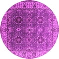 thumbnail image 1 of Ahgly Company Indoor Round Oriental Pink Industrial Area Rugs, 4' Round, 1 of 4