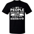 thumbnail image 2 of OXI T-Shirt - People Skills Fine Work, Basic Casual T-Shirt for Men's and Women Fleece T-Shirt Short Sleeve - Black 3X-Large, 2 of 3