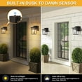 thumbnail image 2 of Porch Light with GFCI Outlet Built in, Dusk to Dawn Outdoor Light with Outlet, Waterproof Anti-Rust Alunmium Exterior Light Fixture Wall Mount Outside Light for House Garage Front Door, Bulb Included, 2 of 5