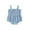 Blue, variant on Bagilaanoe Newborn Baby Girl Summer Rompers Pleated Sleeveless Bodysuits 3M 6M 12M 18M 24M Infant Casual One Piece Short Jumpsuit