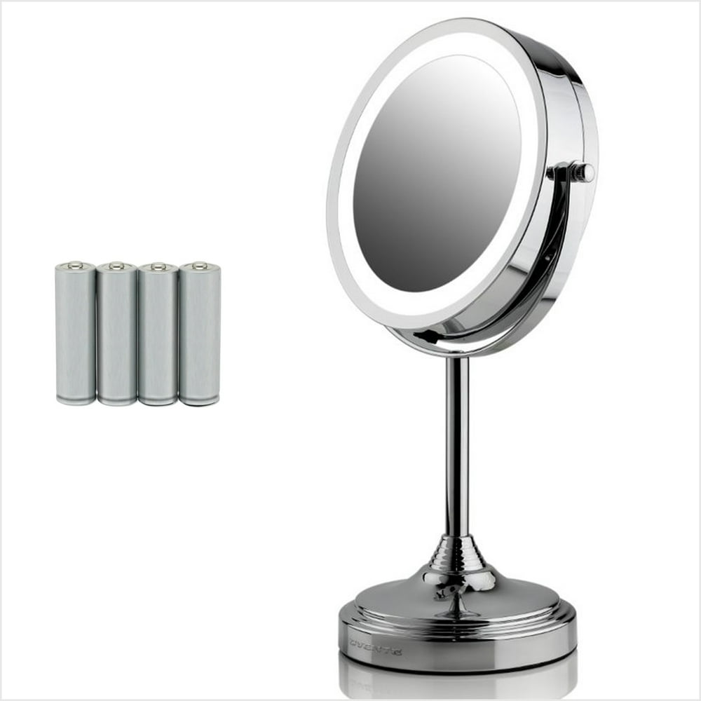 Ovente Makeup Mirror with Lights and Magnification, 7'' Table Top, 360