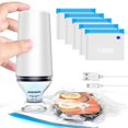 thumbnail image 2 of Electric Handheld Vacuum Sealer Pump Reusable Vacuum Food Storage Zipper Bags Set Bpa Free, 2 of 5