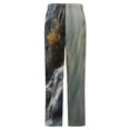 thumbnail image 6 of Wolf Climbing Rocky Terrain Winter Female Pants Flannel High Waist Women Pants Lady Warm Straight Leg Plush Trousers, 6 of 7