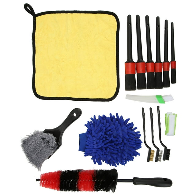 Interior Exterior Detailing Tools, Car Cleaning Kit Professional High Flexibility For Motorcycles For Cars For Trucks