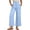 Blue, variant on Lixiuxyad Womens Baggy Pants Women's Casual Loose Fit Straight Leg Pants Elastic Waist Comfortable Daily Wear Pure Color Summer Trousers For Spring And Season Yellow