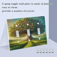 thumbnail image 4 of 2 Gang Light Switch Cover Plate Tree with Colorful Fruits Wall Plate Decorate Electrical Outlet Cover Plates 4.56”x4.48”, 4 of 8