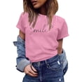 thumbnail image 4 of MEICHEN Women's Heart Graphic T Shirt Casual Short Sleeve Crew Neck Loose Fit Tee Summer Fashion Clothing for Women, 4 of 5