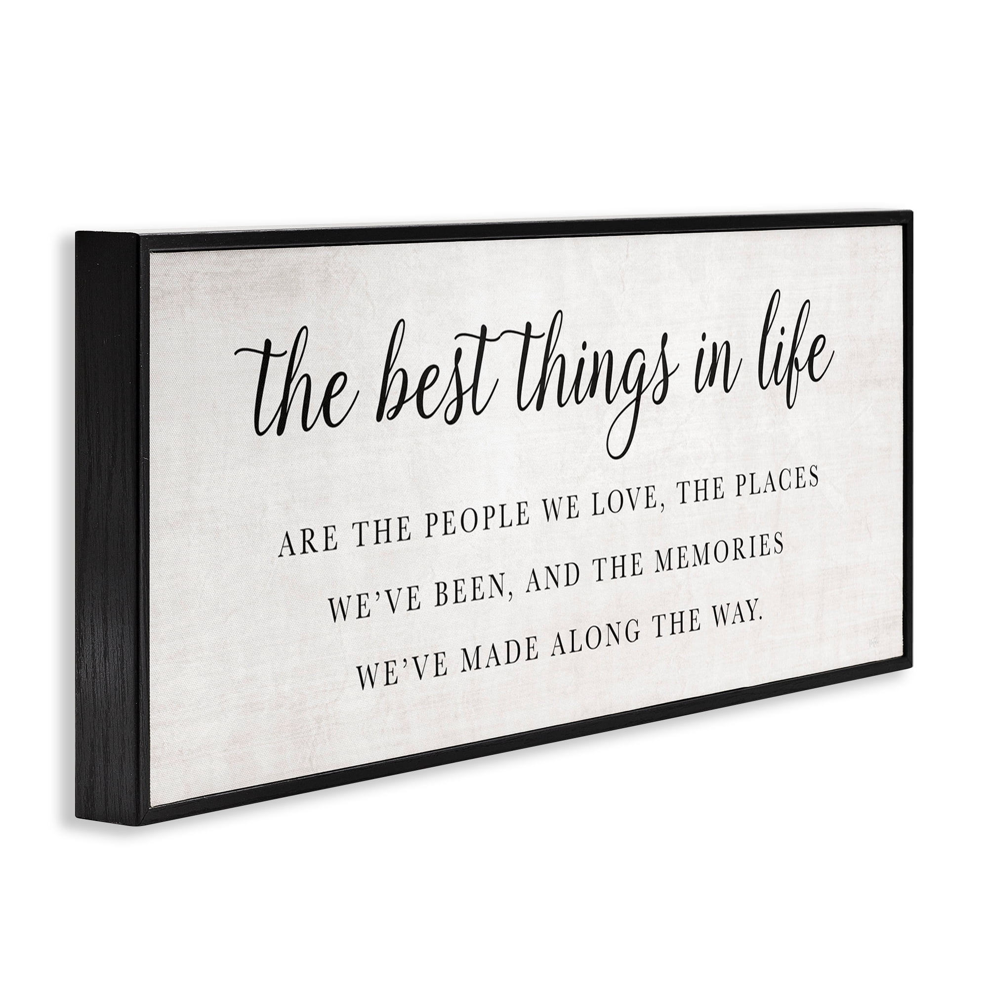 Stupell Industries Best Things In Life Uplifting Black Framed Giclee Art, design by Natalie Carpentieri