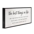 thumbnail image 2 of Stupell Industries Farmhouse Best Things In Life Uplifting Black Framed Giclee Art, 24 x 10, by Natalie Carpentieri, 2 of 8