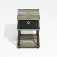 thumbnail image 3 of Furinno Turn-N-Tube 3-Tier End Table with Storage Bin, Grey Oak/Black/Black, 3 of 5